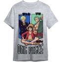 Toei Animation One Piece Monkey D. Luffy, Roronoa Zoro un Sanji pieaugušo T-krekls Toei Animation One Piece Monkey D. Luffy, Roronoa Zoro un Sanji pieaugušo T-krekls