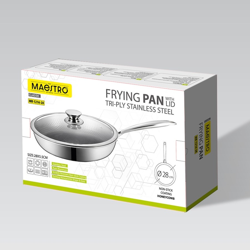Frying pan with lid MAESTRO MR-1216 28 cm (MR-1216-28) – 5