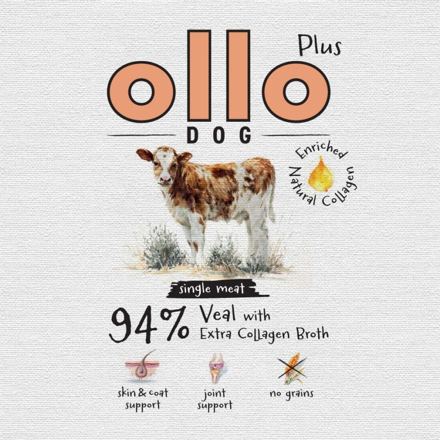 OLLO Plus kolageno veršiena - šlapio maisto šunims - 400 g – 3