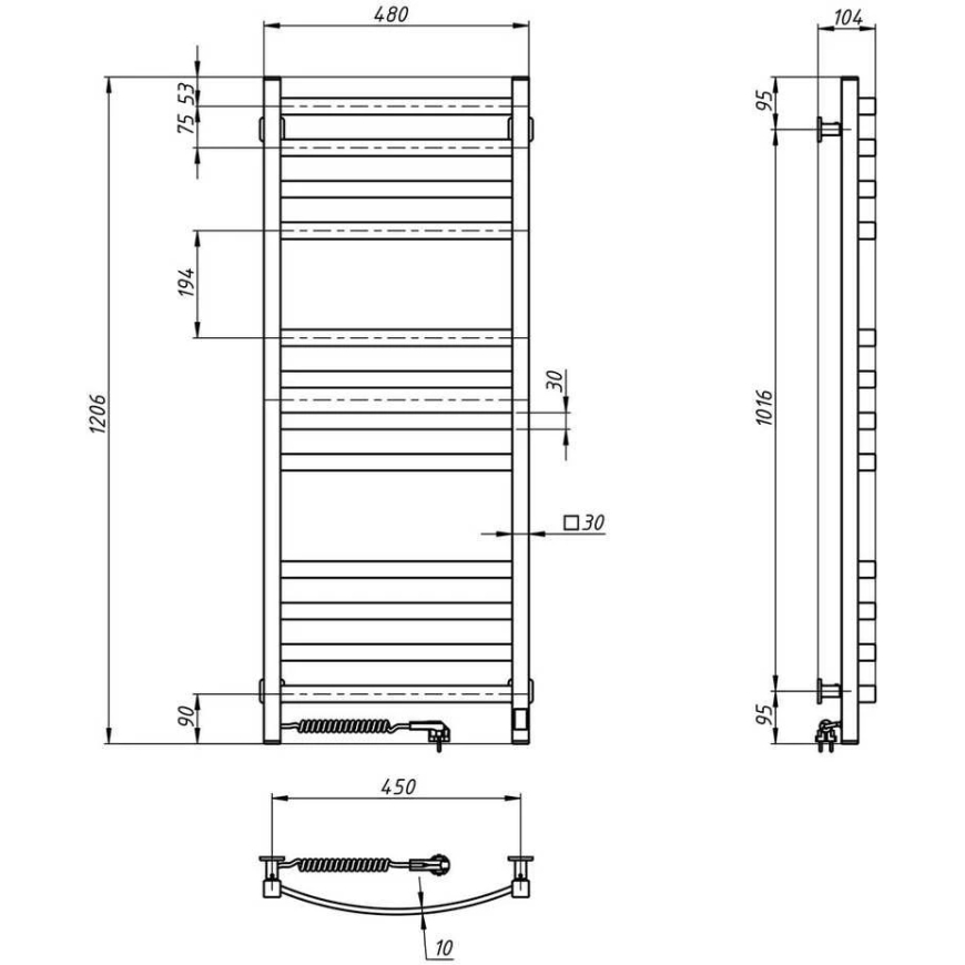 El.rankšluosčių džiovintuvas Navin Avalon 480*1200 Sensor kairė baltas 12-103153-4812 – 5