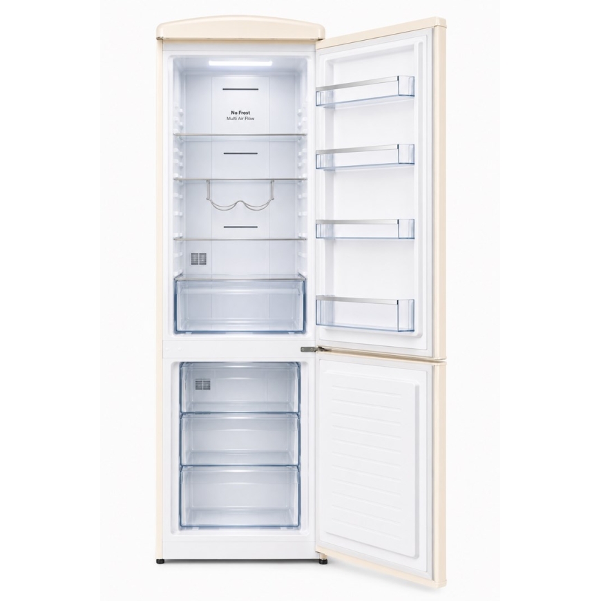 Ravanson LKK-315RM retro ledusskapis 597 mm x 707 mm x 1943 mm | 315 l | Kopējais No Frost | Enerģijas klase E | Krēmkrāsas – 2