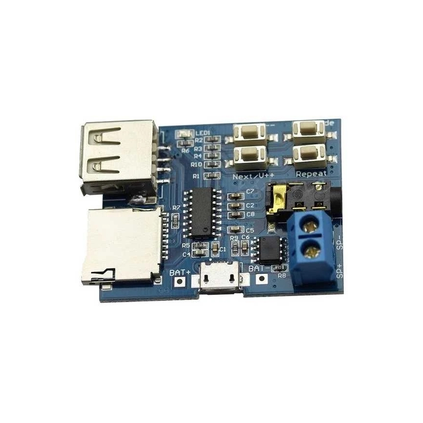 Oem MP3 grotuvo modulis su 2W stiprintuvu USB ir kortelių skaitytuvu – 3