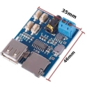 Oem MP3-soitinmoduuli, jossa on 2W vahvistin, USB ja kortinlukija