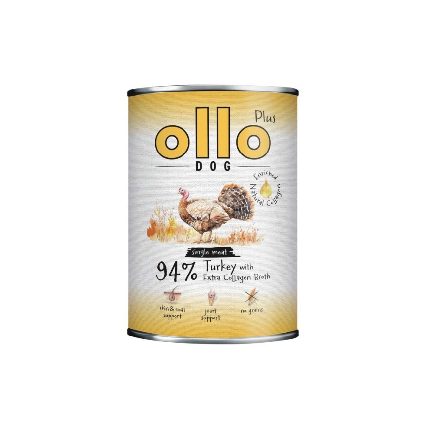 OLLO Plus Kolageno Turkija - šlapias šunų maistas - 400 g