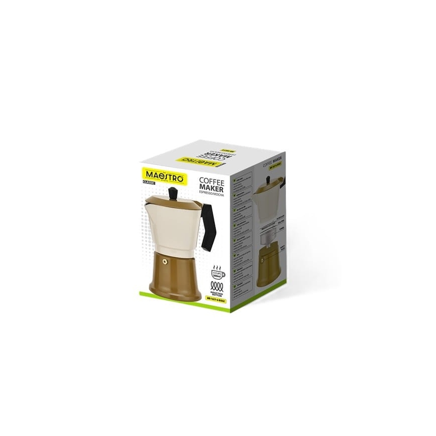 Алюминиевая moka pot MR-1657-6-BEIGE MAESTRO – 3