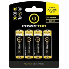 Powerton alkalinen AA (LR6) 1.5V 4kpl