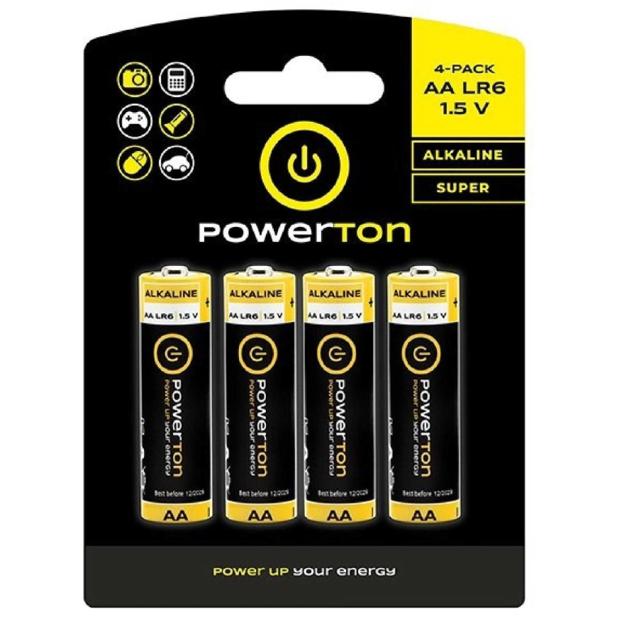 Powerton šarminiai AA (LR6) 1.5V 4 vnt.