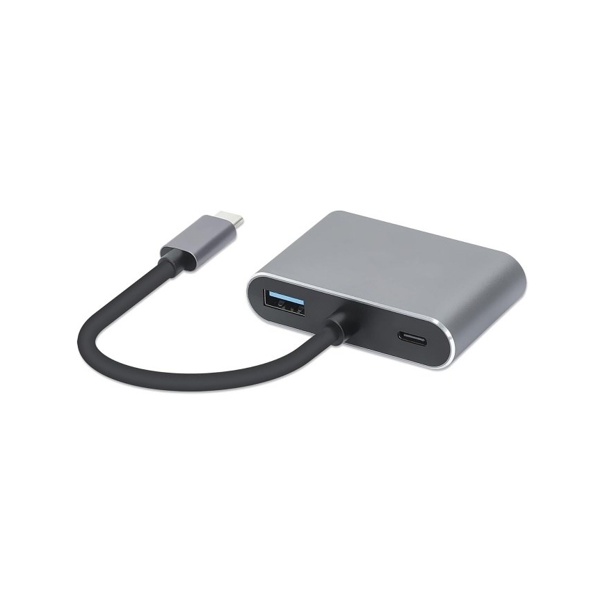 iBox IUHCHDVGA USB Type-C Hub 4-in-1 USB 3.0 + PD 100W + HDMI 4K 30Hz + VGA Full HD