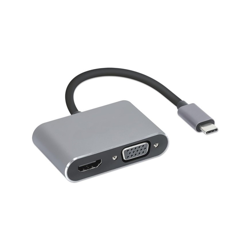 iBox IUHCHDVGA USB Type-C Hub 4-in-1 USB 3.0 + PD 100W + HDMI 4K 30Hz + VGA Full HD – 3