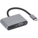 iBox IUHCHDVGA USB Type-C Хаб 4-в-1 USB 3.0 + PD 100W + HDMI 4K 30Hz + VGA Full HD iBox IUHCHDVGA USB Type-C Хаб 4-в-1 USB 3.0 + PD 100W + HDMI 4K 30Hz + VGA Full HD
