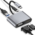 iBox IUHCHDVGA USB Type-C Хаб 4-в-1 USB 3.0 + PD 100W + HDMI 4K 30Hz + VGA Full HD iBox IUHCHDVGA USB Type-C Хаб 4-в-1 USB 3.0 + PD 100W + HDMI 4K 30Hz + VGA Full HD