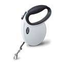 HILTON Gudrais suns M (20kg) - atsitverama pavada - balta-melnā - 4 m