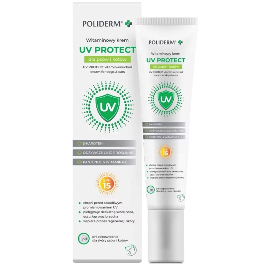 JM SANTE Poliderm UV Protect – krēms suņiem un kaķiem – 15ml