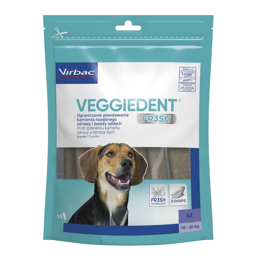 VIBRAC Veggiedent Fresh M - suņu našķis - 352,5g