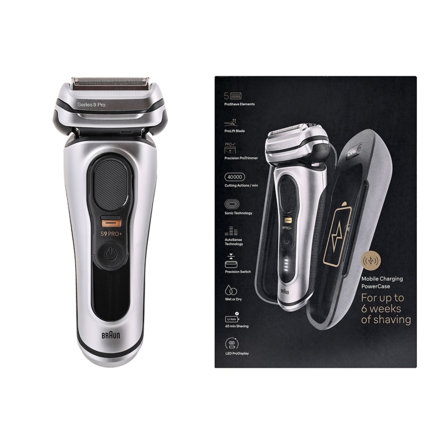Braun Series 9 Pro 9577cc parranajokone hopea
