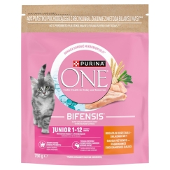 PURINA One Bifensis Junior Kanaa runsas kuivaruoho kissa - 750g