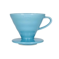 Hario V60-02 ceramic coffee dripper blue