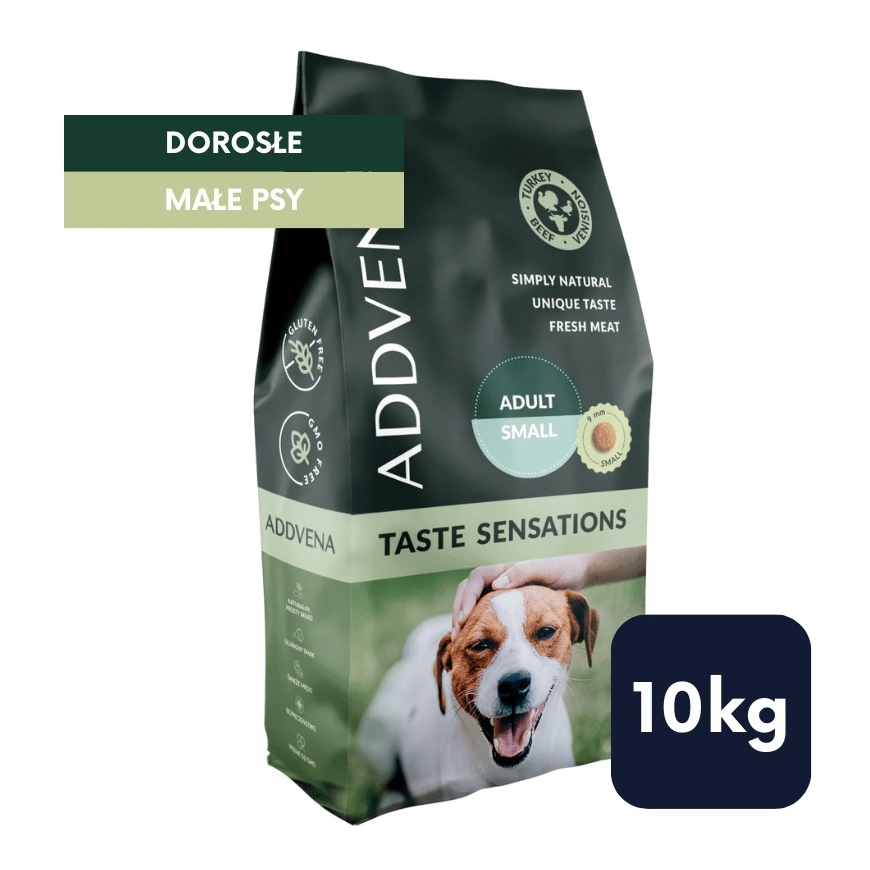 ADDVENA Maitsenüstid täiskasvanud väikestele koertele Kalkun - kuivtoit - 10kg – 2