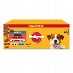 PEDIGREE Täiskasvanute maitsevalik želees - konservtoit koertele - 80x100g
