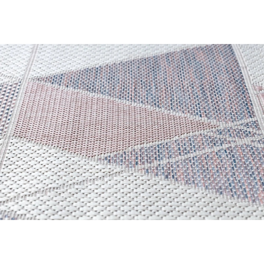 Hakano Geometric Pattern Rug in Light Pink and Cream VINEA – 4