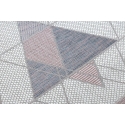 Hakano Geometric Pattern Rug in Light Pink and Cream VINEA