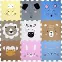 Humbi Hariv Foam Pusle lastega loomadega, 120x120 cm
