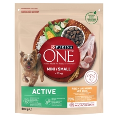 PURINA One Mini/Small Active с курицей и рисом - сухой корм для собак - 800 г