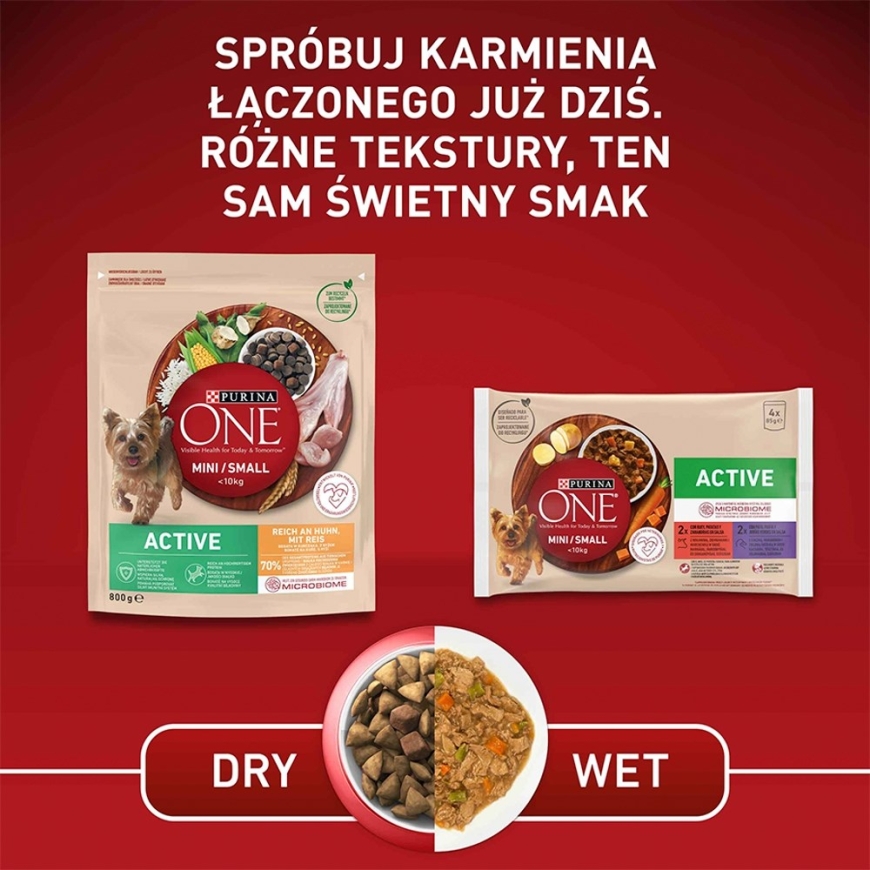 PURINA One Mini/Väike Aktiivne Kanaga ja riisiga - kuiv koeratoit - 800g – 5