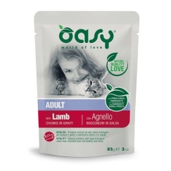 OASY gabaliņi ar mērci Jāšanas - mitrais kaķu ēdiens - 85g