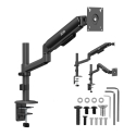 Крепление для монитора Ergo Office/Hanger, газовый амортизатор, 17"-32", 1-10 кг, матовый черный, макс. VESA 100x100, ER-691 B