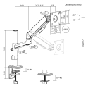 Ergo Office Monitor Mount/Hanger, kaasujousi, 17"-32", 1-10 kg, matta musta, max. VESA 100x100, ER-691 B Ergo Office Monitor Mount/Hanger, kaasujousi, 17"-32", 1-10 kg, matta musta, max. VESA 100x100, ER-691 B
