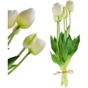 Mondex Since 1986R VIRIDIS Mākslīgā Ziedu Pušķis no 5 Baltajiem Tulpēm, 40 cm Mondex Since 1986R VIRIDIS Mākslīgā Ziedu Pušķis no 5 Baltajiem Tulpēm, 40 cm