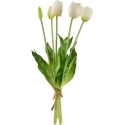 Mondex Since 1986R VIRIDIS Искусственный Цветочный Букет из 5 Белых Тюльпанов, 40 см Mondex Since 1986R VIRIDIS Искусственный Цветочный Букет из 5 Белых Тюльпанов, 40 см