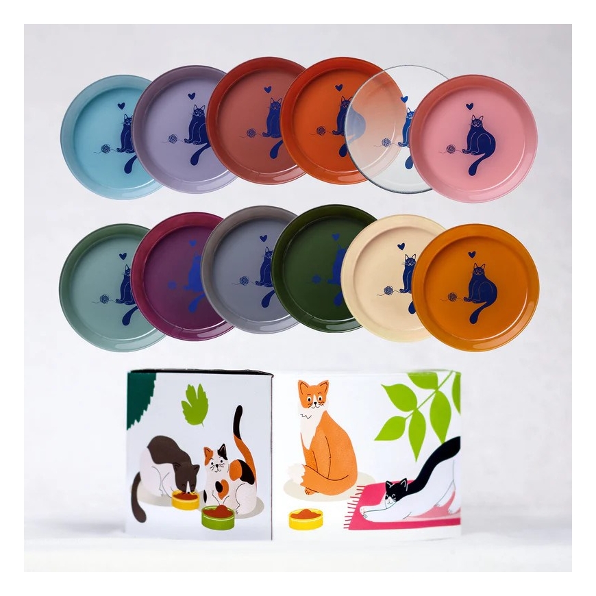 ANIMAL ISLAND Katru dienu teļa gaļa želejas buljonā 12x85g kaste - mitrā kaķu barība + bezmaksas plate – 2