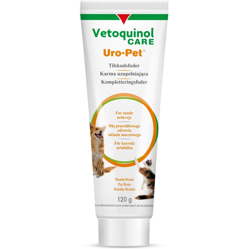 VETOQUINOL Uro-Pet - virtsahappoa hapottava pasta koirille ja kissoille – 120 g