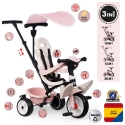 Smoby Baby Balade трехколесный велосипед, розовый Smoby Baby Balade трехколесный велосипед, розовый