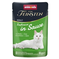 ANIMONDA Vom Feinsten Raffinesse mērces vistu ar pīli - mitra kaķu barība - 85g