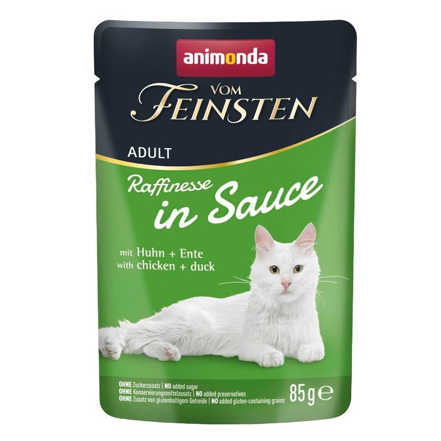 ANIMONDA Vom Feinsten Raffinesse mērces vistu ar pīli - mitra kaķu barība - 85g