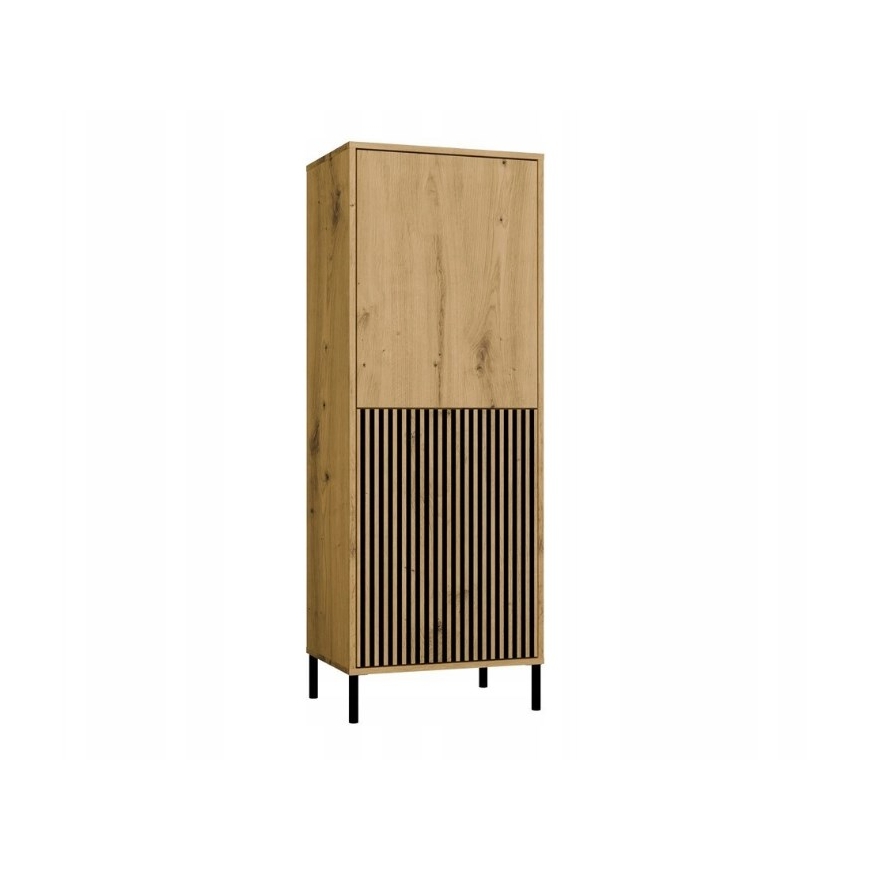 KAMARO 2DK SLIM/ГЛ ОРЕХ ИСКУССТВЕННЫЙ ВИТРИННЫЙ ШКАФ – 3
