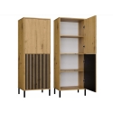 KAMARO 2DK SLIM/ГЛ ОРЕХ ИСКУССТВЕННЫЙ ВИТРИННЫЙ ШКАФ KAMARO 2DK SLIM/ГЛ ОРЕХ ИСКУССТВЕННЫЙ ВИТРИННЫЙ ШКАФ