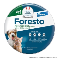 ELANCO Foresto apykaklė katėms ir šunims, sveriantiems iki 8 kg