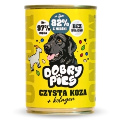 DOBRY PIES Mono Pure Goat + Collagen – консервы для собак – 400г