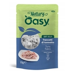 OASY Natury Soft Jelly Tunų dribsniai - šlapias katės maistas - 70g