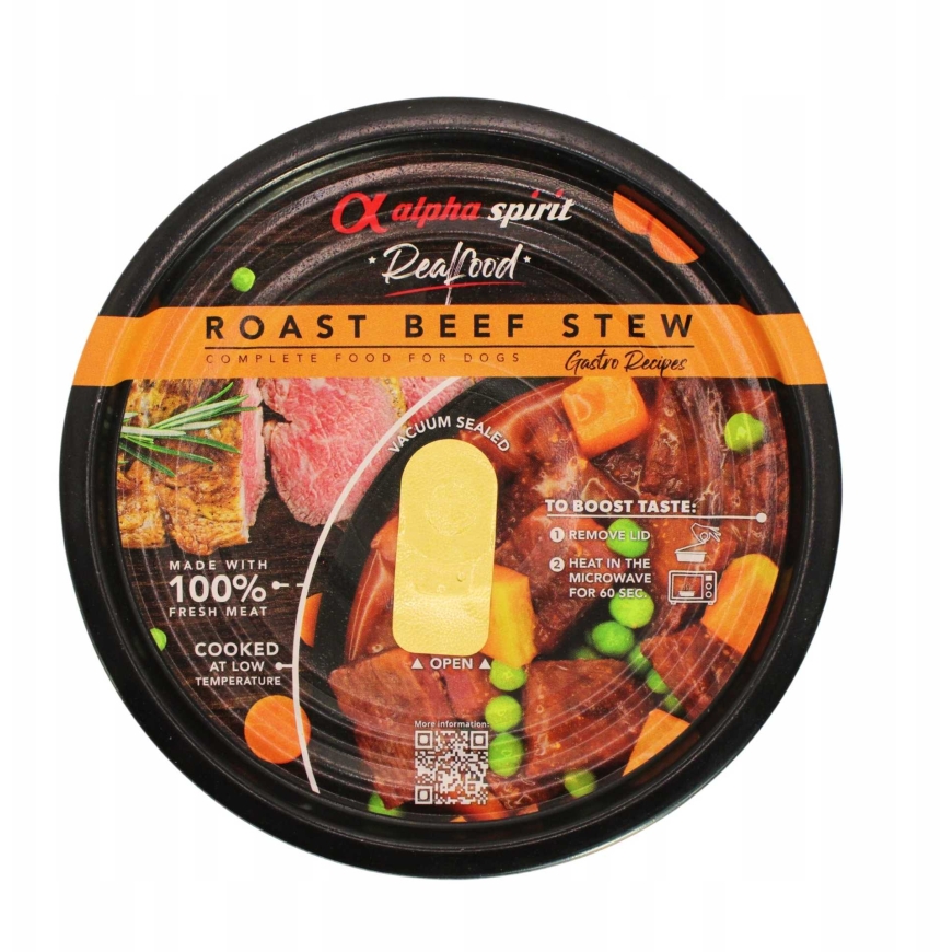 Alpha Spirit Alpha Spirit Alpha Spirit Drėgnas maistas šunims Real Food Jautiena