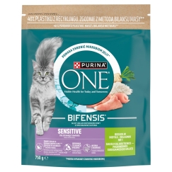 PURINA One Bifensis Sensitive, runsaasti kalkkunaa - kuiva kissanruoka - 750g