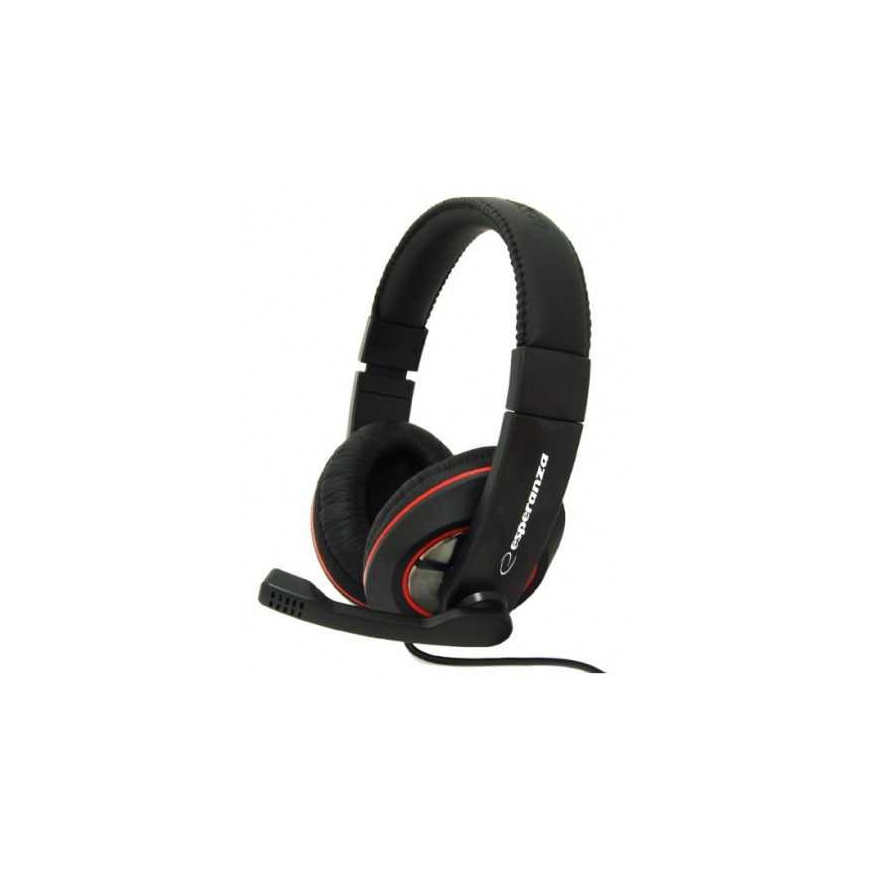 Esperanza EH118 headphones/headset Wired Head-band Calls/Music Black, Red – 4