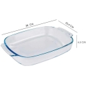 Zyle ZY1437GD Borosilicate Glass Baking Dish, 3.8 l