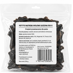 PETITTO Dried Beef Liver Mono - Dog Treat - 500g