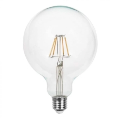 V-tac 10W LED filament bulb, G125, E27, 4000K