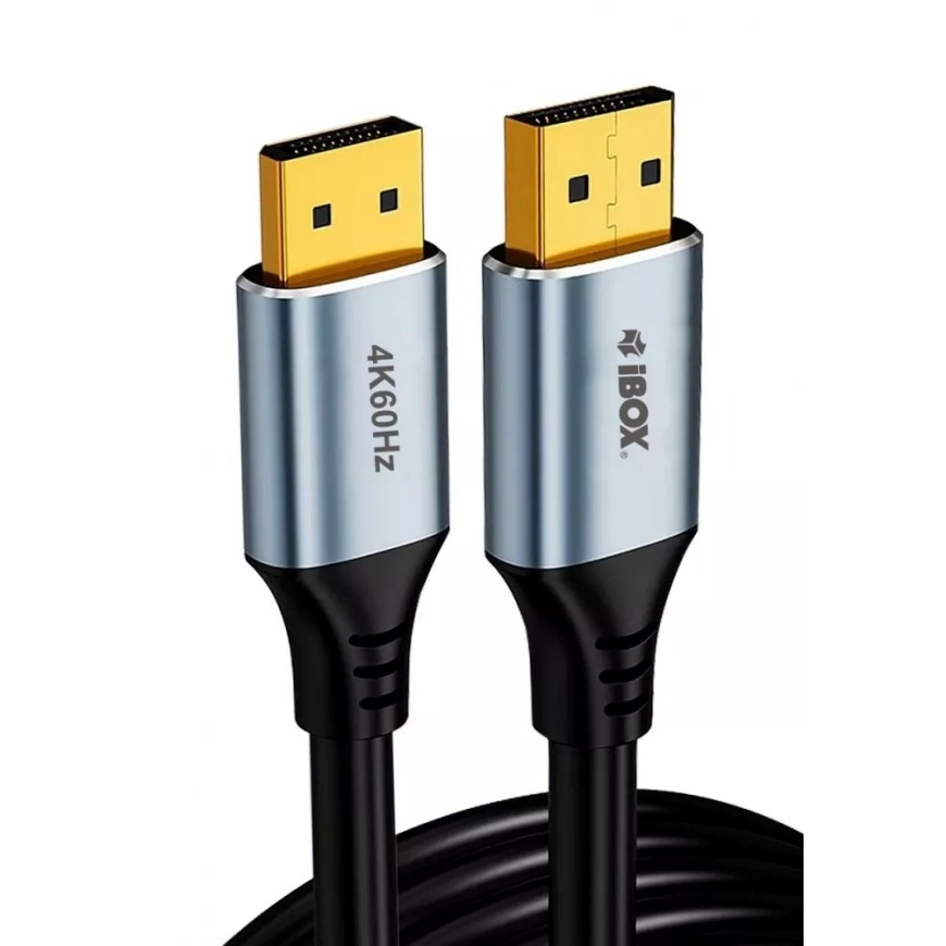iBox ITVDP012 DisplayPort kabelis 4K 60Hz zelta kontakts 2 m